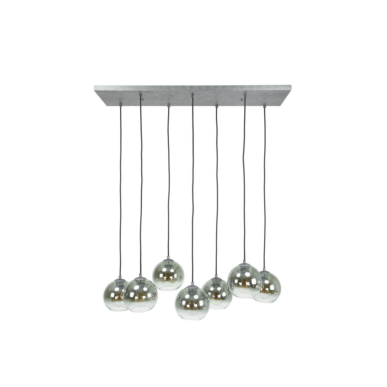 B-Ware Hängeleuchte Allessandra Hängelampe Deckenlampe Lampe Glasschirme Siebenflammig