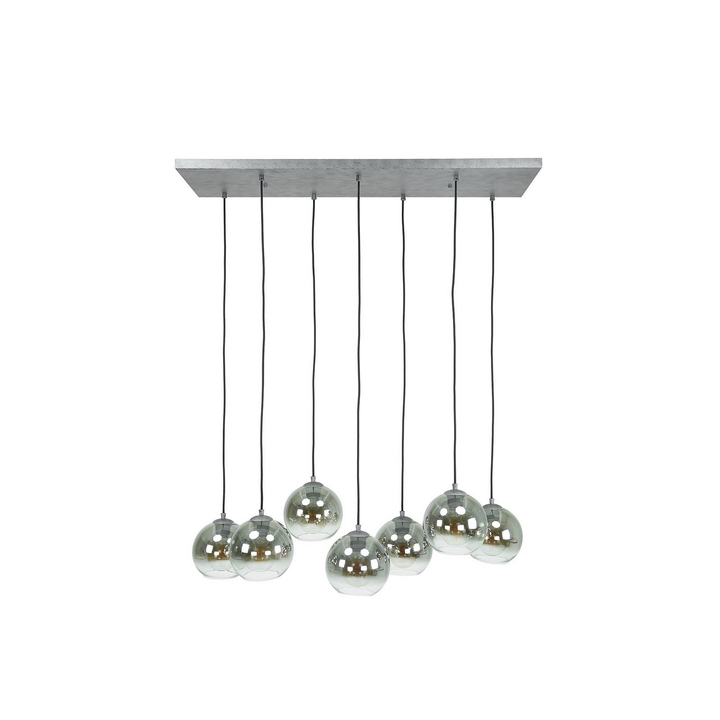 Hängeleuchte Allessandra Hängelampe Deckenlampe Lampe Glasschirme Siebenflammig B-Ware