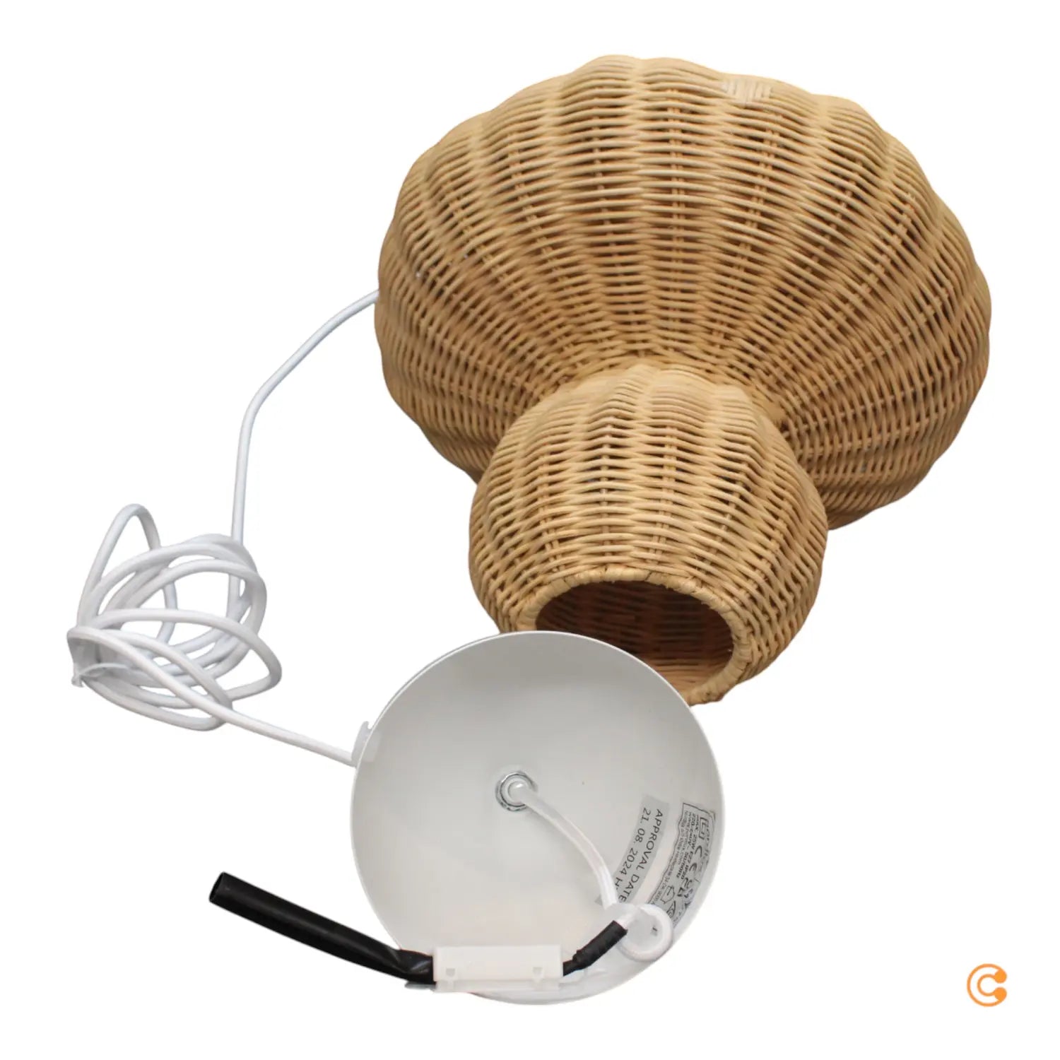Allie Hängeleuchte Lampe Rattan Pilzform Naturbraun Deckenleuchte Wohnraum B-Ware - 5704924018787