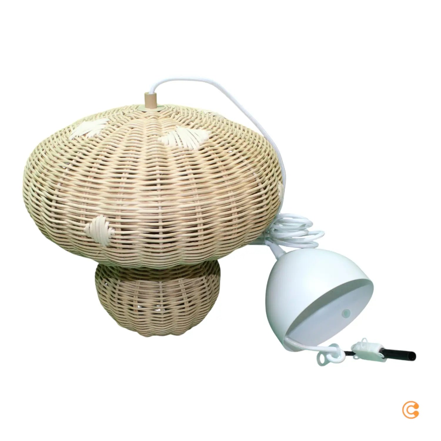 Allie Hängeleuchte Lampe Rattan Pilzform Naturbraun Deckenleuchte Wohnraum B-Ware - 5704924018787