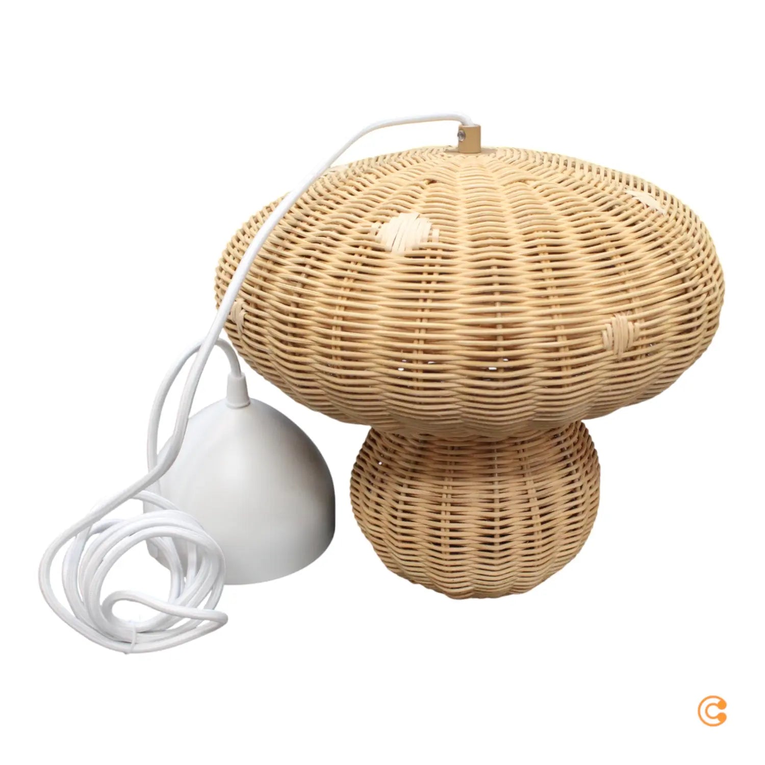 Allie Hängeleuchte Lampe Rattan Pilzform Naturbraun Deckenleuchte Wohnraum B-Ware - 5704924018787