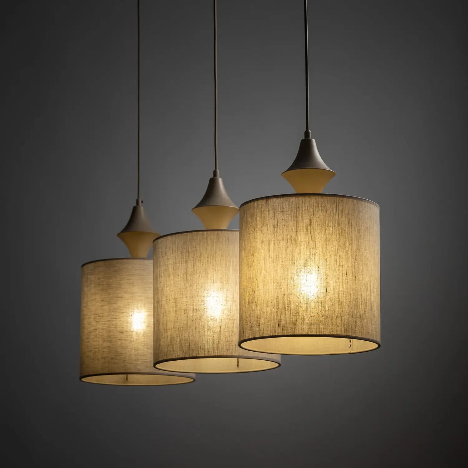 B-Ware Amura Hängeleuchte Pendelleuchte Leuchte Lampe Beige Sand 3 Flammig E27 105 Cm - 5906135114399