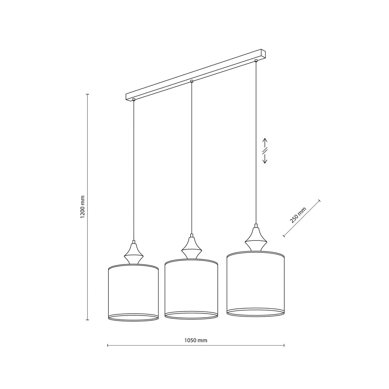 B-Ware Amura Hängeleuchte Pendelleuchte Leuchte Lampe Beige Sand 3 Flammig E27 105603 - 5906135114399
