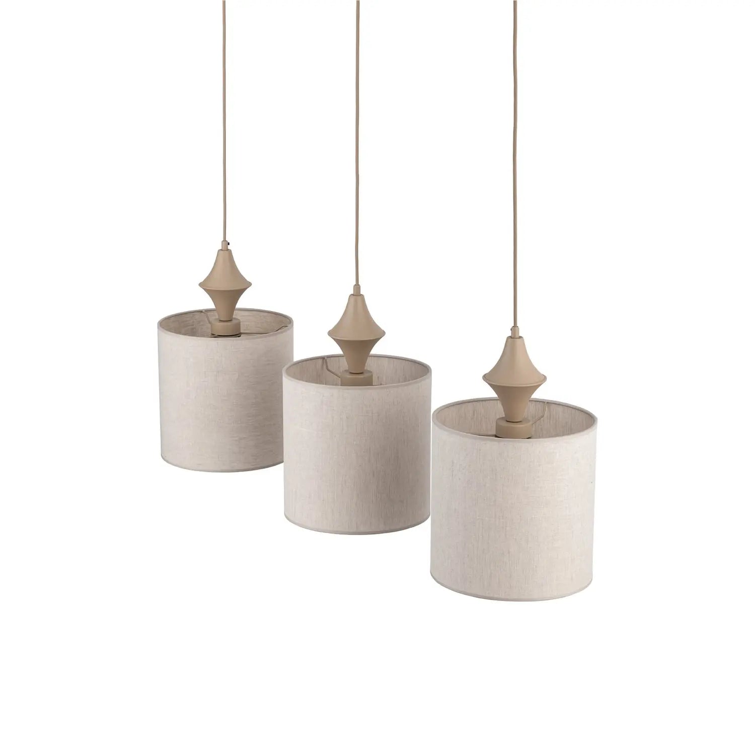 B-Ware Amura Hängeleuchte Pendelleuchte Leuchte Lampe Beige Sand 3 Flammig E27 105 Cm - 5906135114399
