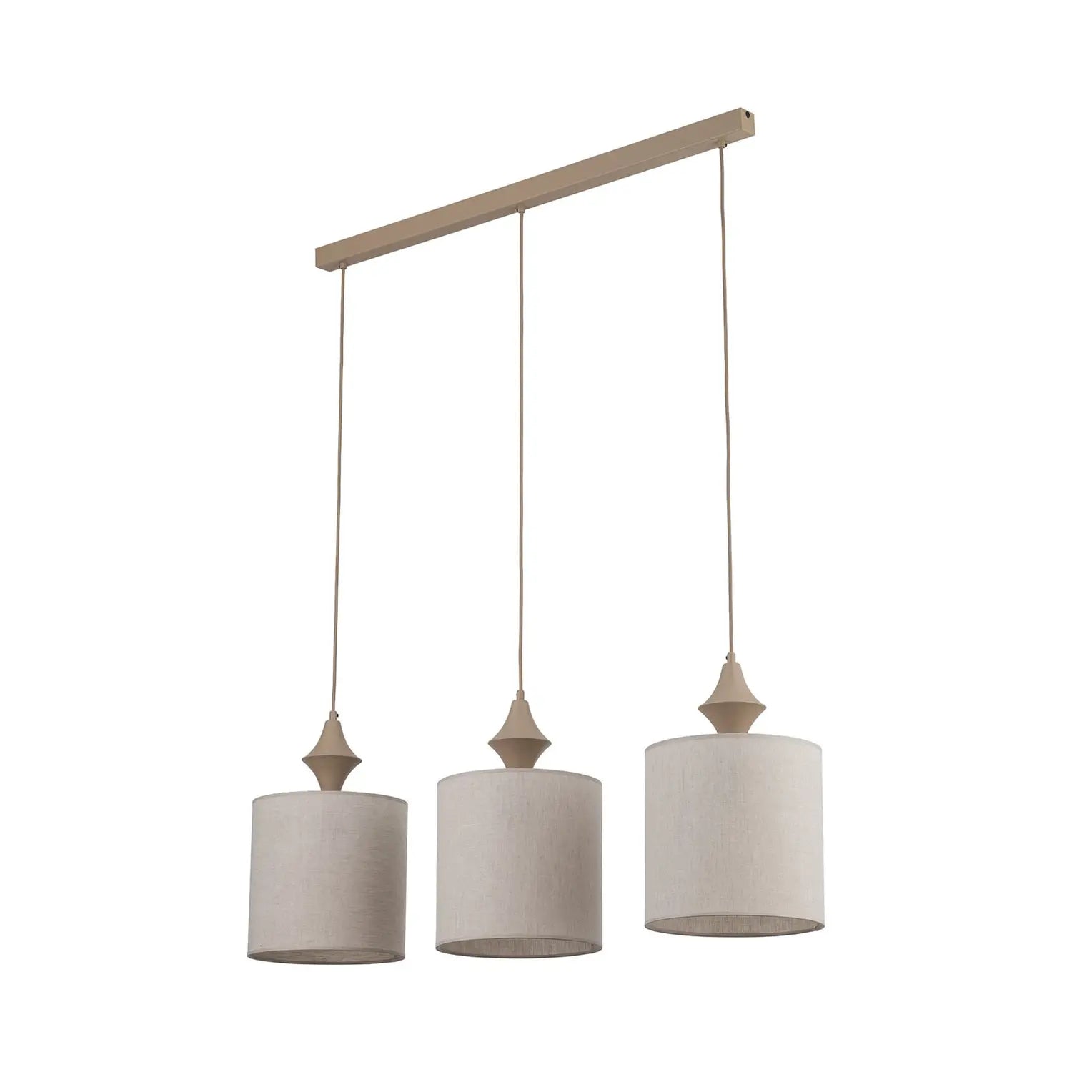 B-Ware Amura Hängeleuchte Pendelleuchte Leuchte Lampe Beige Sand 3 Flammig E27 105603 - 5906135114399