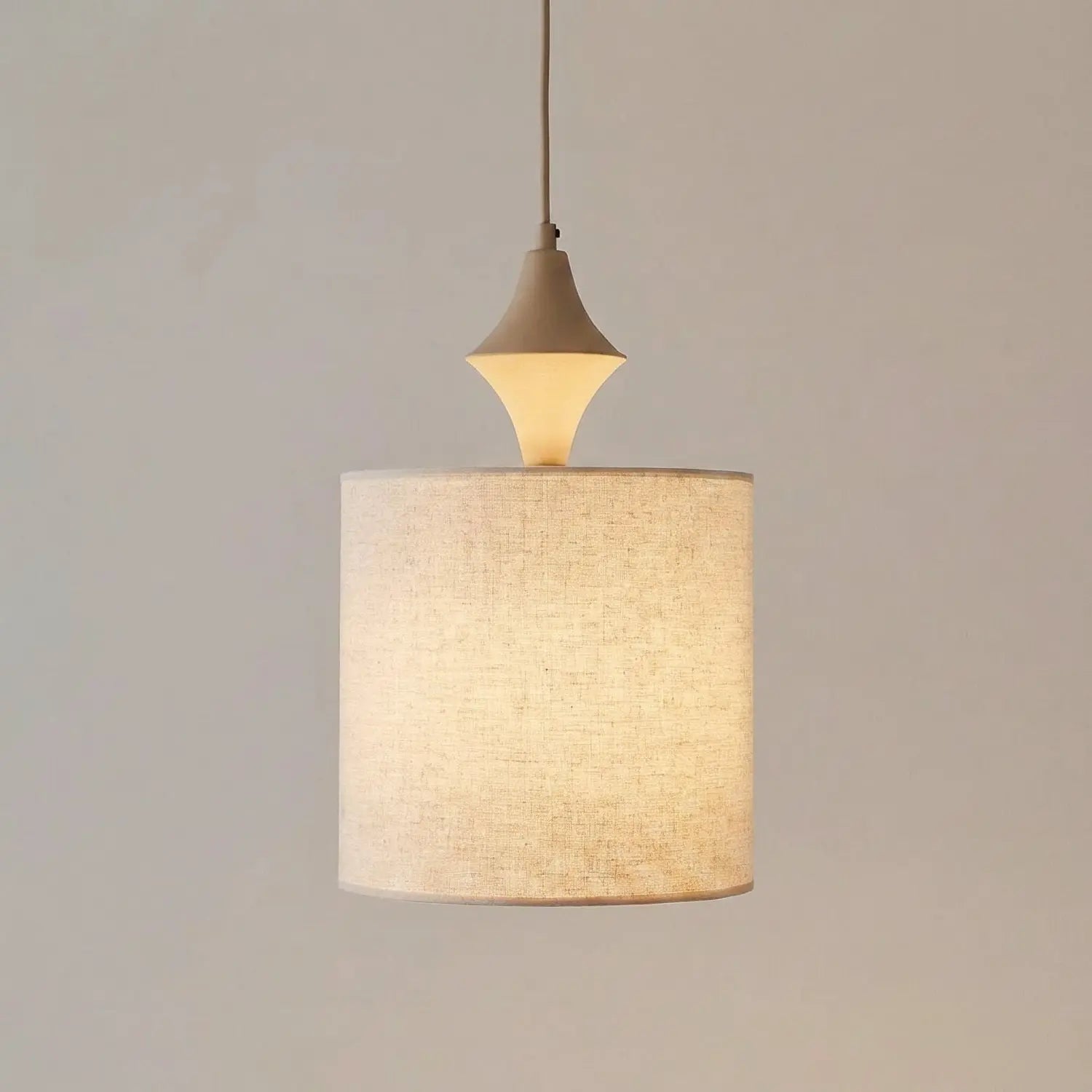 B-Ware Amura Hängeleuchte Pendelleuchte Leuchte Leinen Beige Sand Lampenschirm E27 - 5906135114375