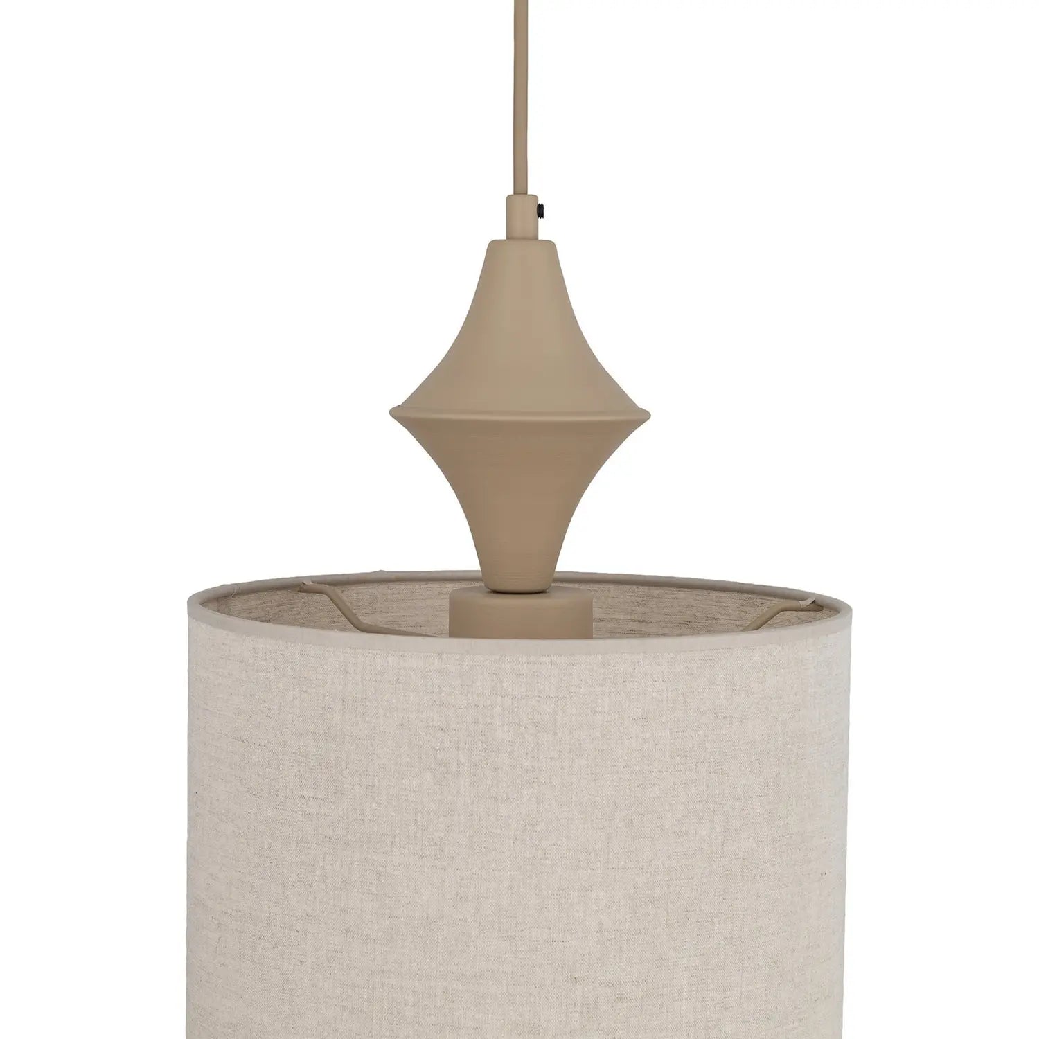 B-Ware Amura Hängeleuchte Pendelleuchte Leuchte Leinen Beige Sand Lampenschirm E27 - 5906135114375