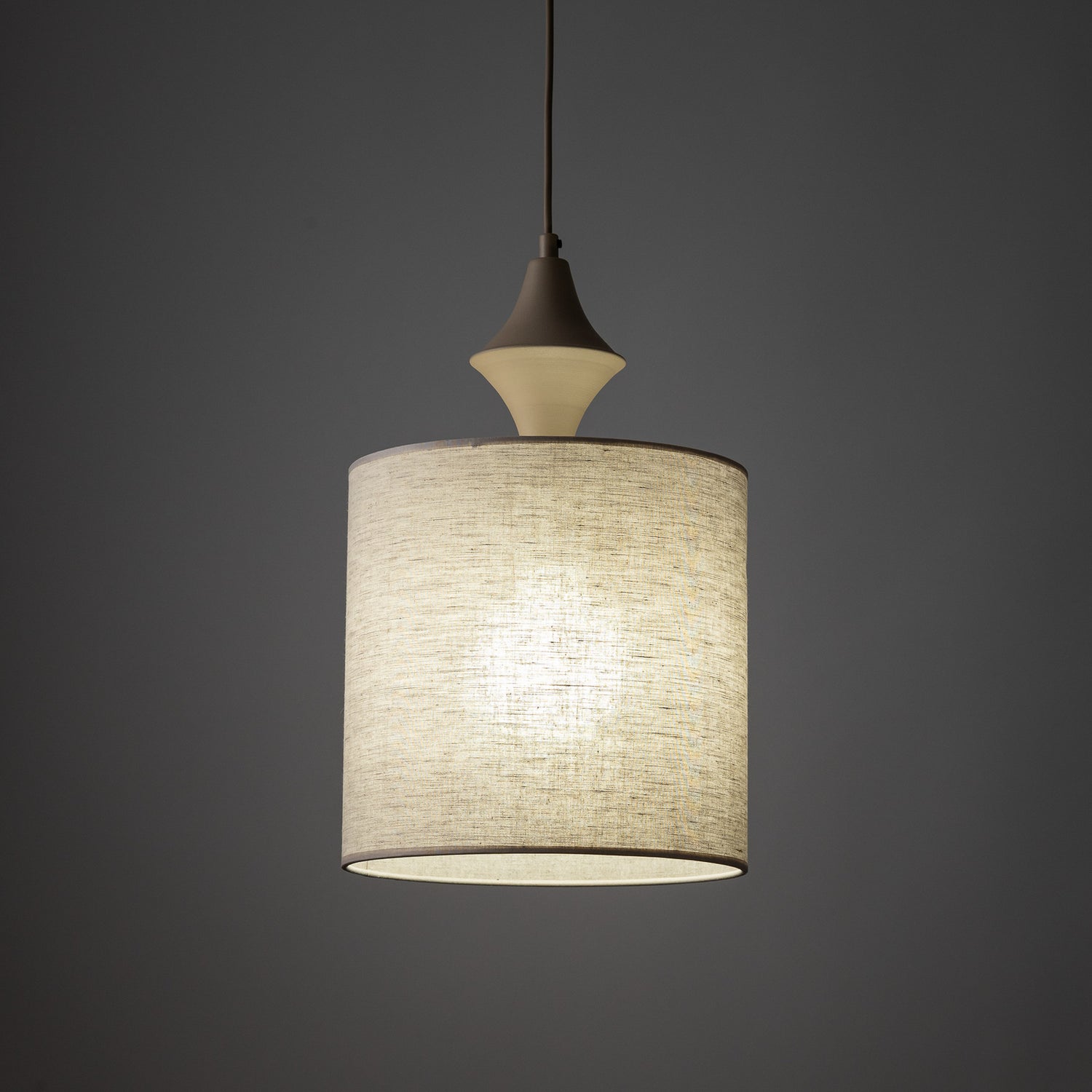 B-Ware Amura Hängeleuchte Pendelleuchte Leuchte Leinen Beige Sand Lampenschirm E27 - 5906135114375