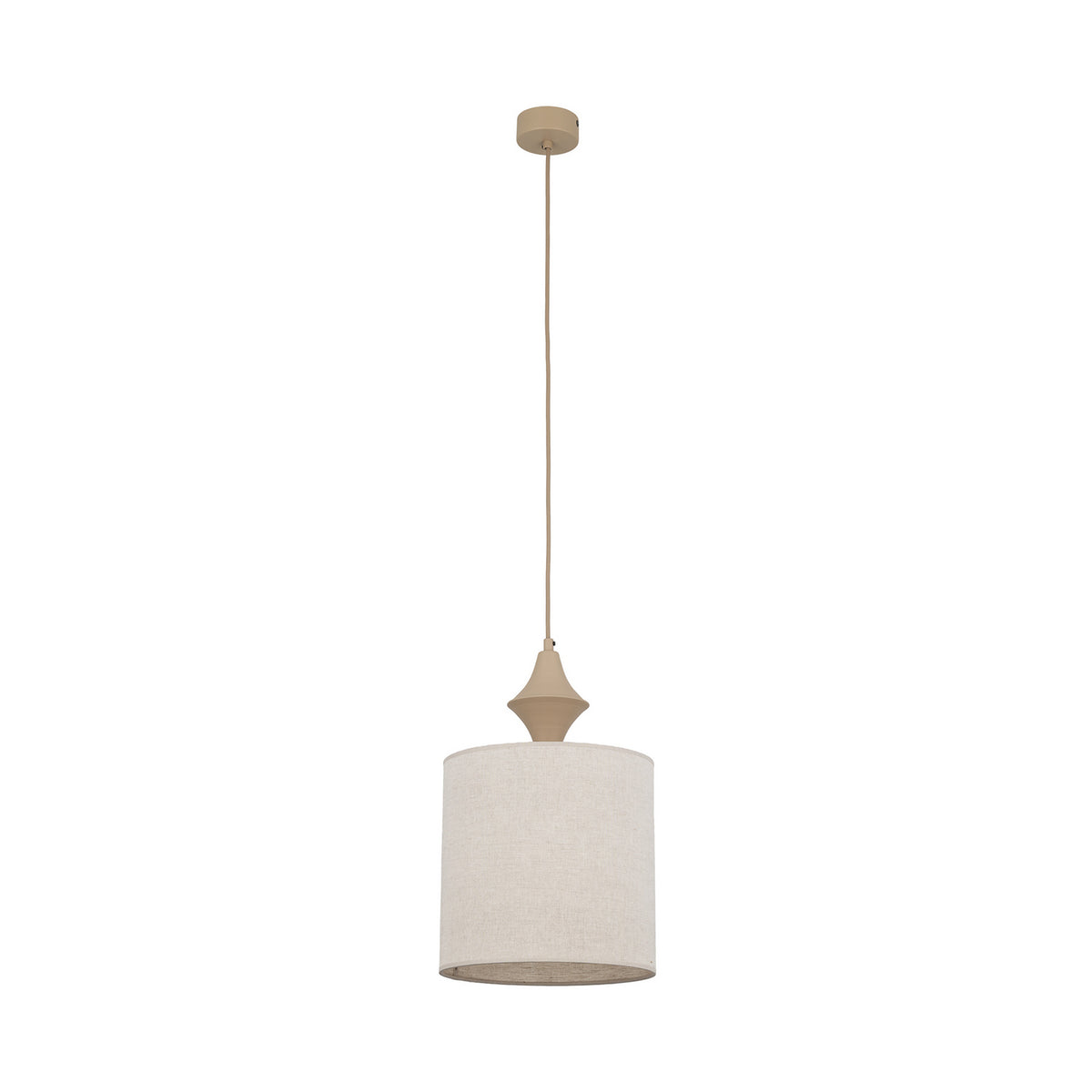 Amura Hängeleuchte Pendelleuchte Leuchte Leinen Beige Sand Lampenschirm E27 - 5906135114375