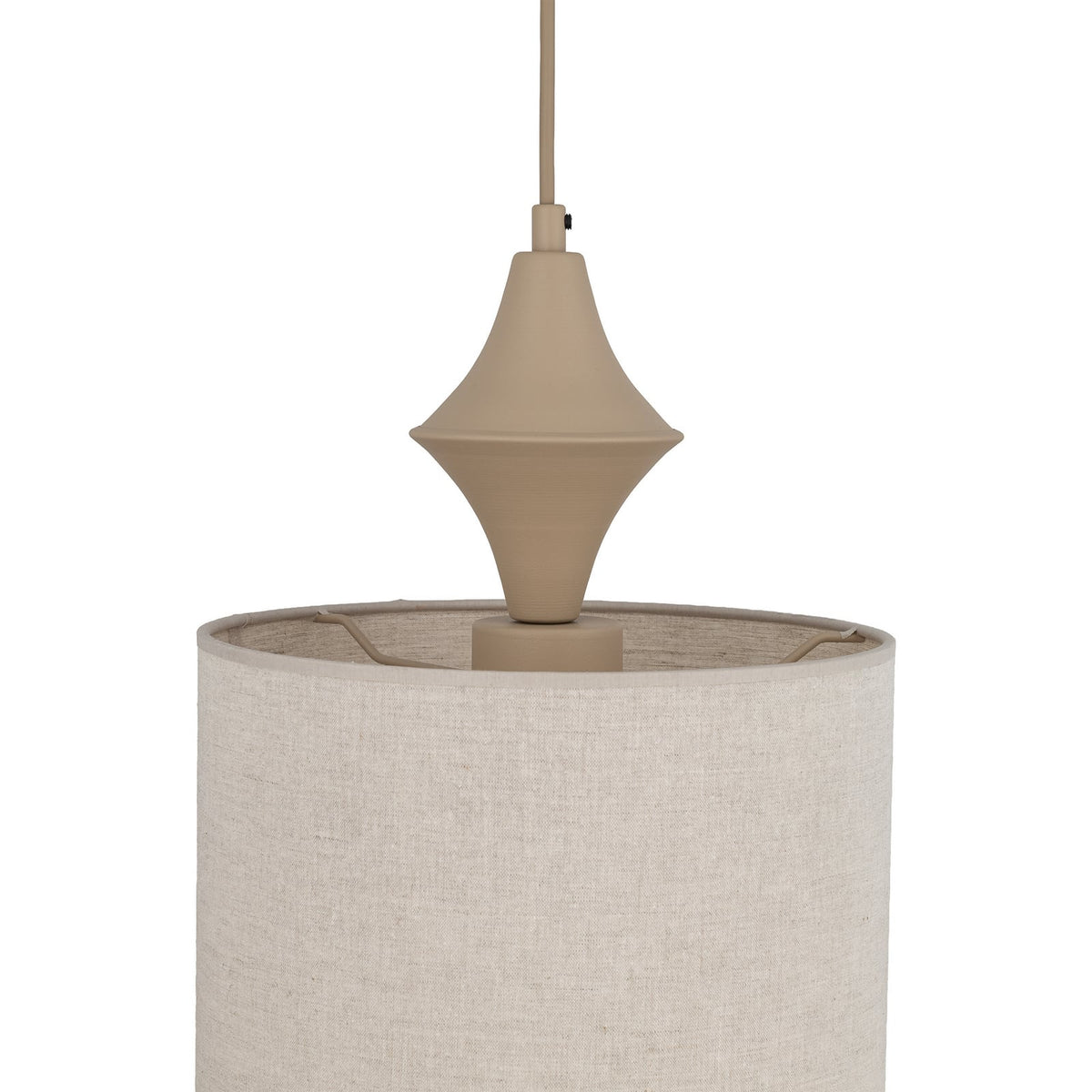 Amura Hängeleuchte Pendelleuchte Leuchte Leinen Beige Sand Lampenschirm E27 - 5906135114375