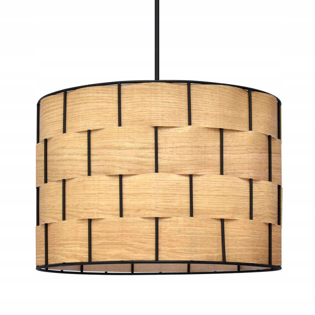Hängeleuchte Pendelleuchte Atlanta eichefarben Textil Lampe Leuchte Wohnzimmer - 5902349234892