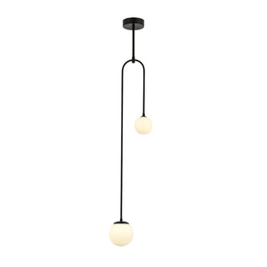 B-Ware Hängeleuchte AV-1897-2BSY 2 Glaskugeln Deckenlampe Deckenleuchte SIEHE TEXT/F887