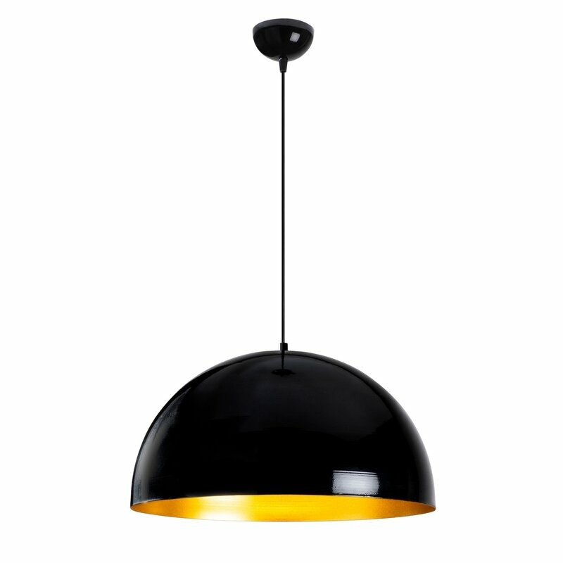B-Ware Opviq Hängeleuchte Pendelleuchte Berceste Metall Schwarz Gold Lampe 50cm Leuchte