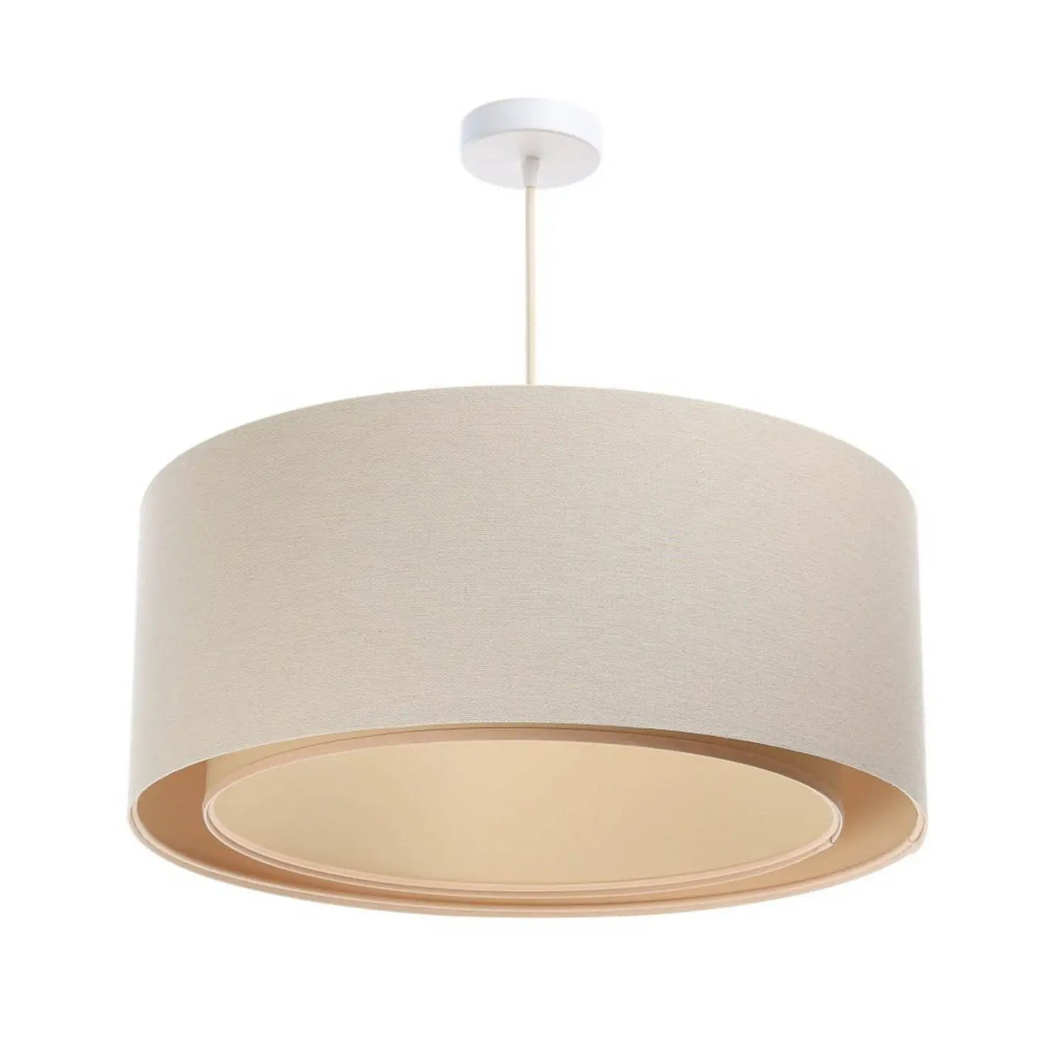 B-Ware Maco Design Hängeleuchte Pendelleuchte Boho Creme Beige Leinen Jute ø50cm H20cm - 5906742015140