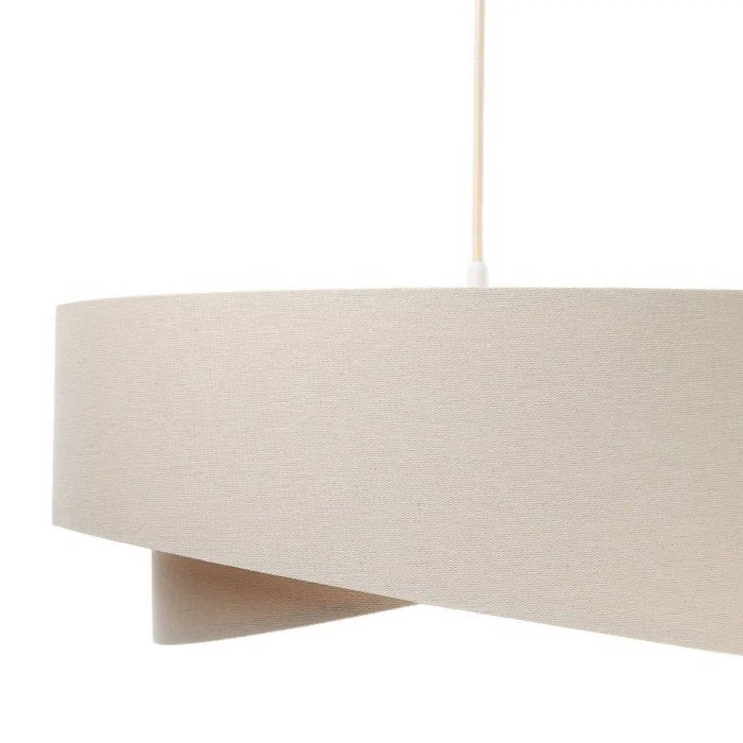 B-Ware Maco Design Hängeleuchte Pendelleuchte Boho Lampe Creme Beige Leinen ø50cm H23cm - 5906742015195