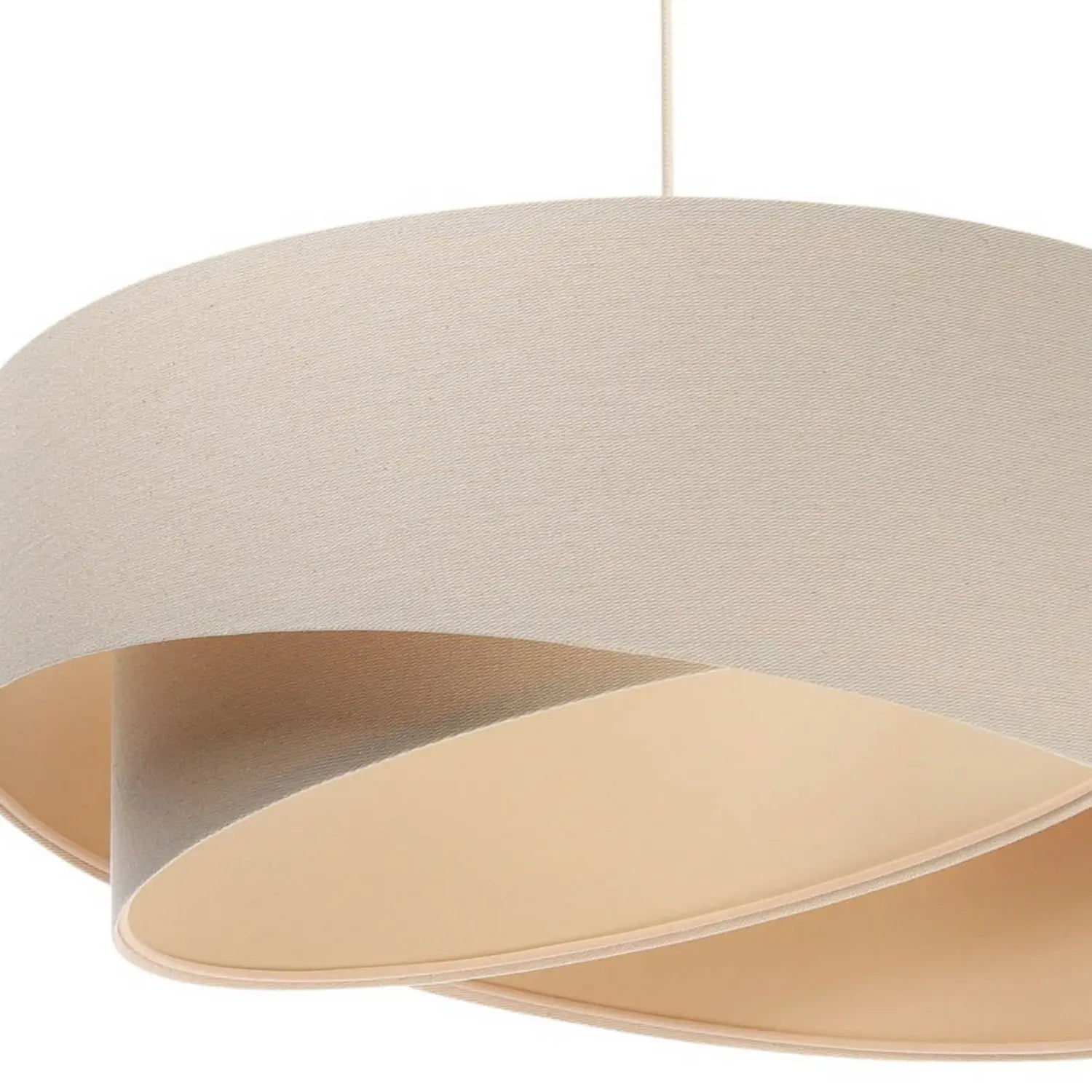 B-Ware Maco Design Hängeleuchte Pendelleuchte Boho Lampe Creme Beige Leinen ø50cm H23cm - 5906742015195