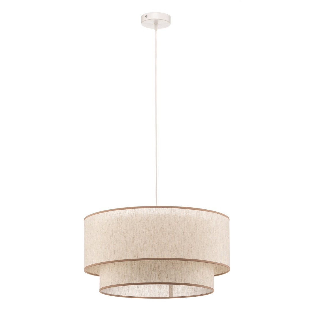 Hängeleuchte Boho Doppelschirm Beige E27 Hängelampe Deckenlampe Siehe Text/Foto B-Ware - 5903689181082