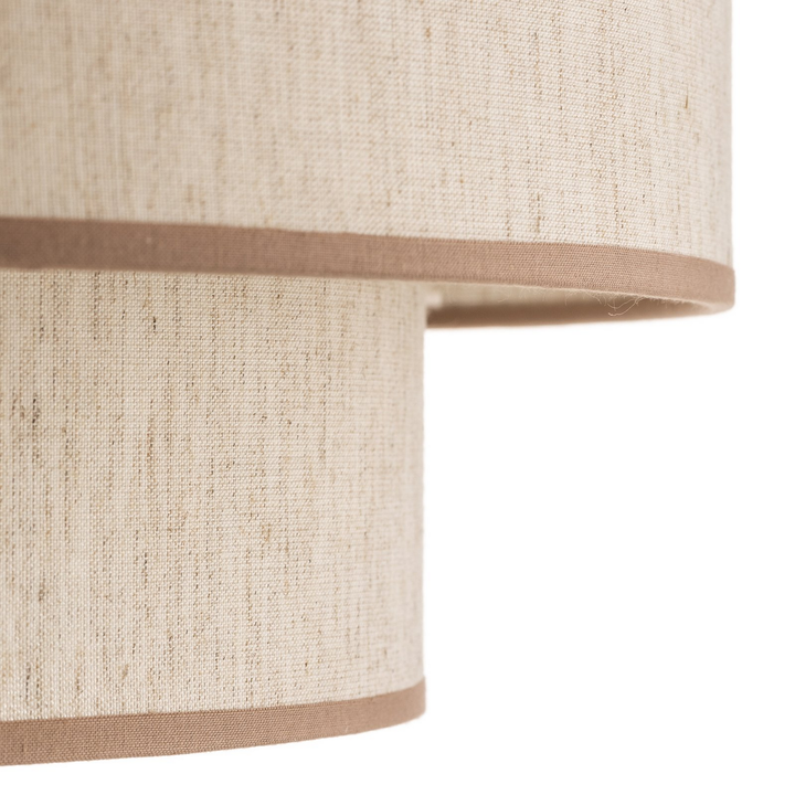 Hängeleuchte Boho Doppelschirm Beige E27 Hängelampe Deckenlampe Siehe Text/Foto B-Ware - 5903689181082