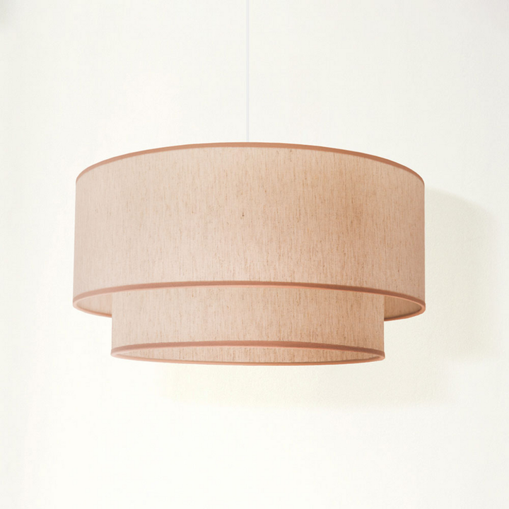 Hängeleuchte Boho Doppelschirm Beige E27 Hängelampe Deckenlampe Siehe Text/Foto B-Ware - 5903689181082