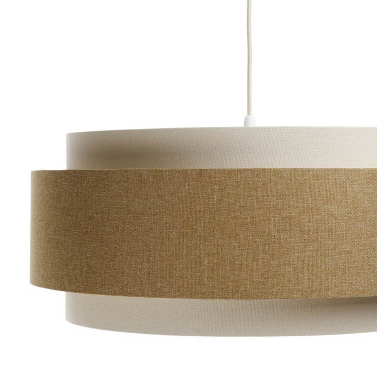 B-Ware Hängeleuchte Boho Elegant Pendelleuchte Textil Lampe Beige Creme ø 60 Cm E27 Led - 5906742030884