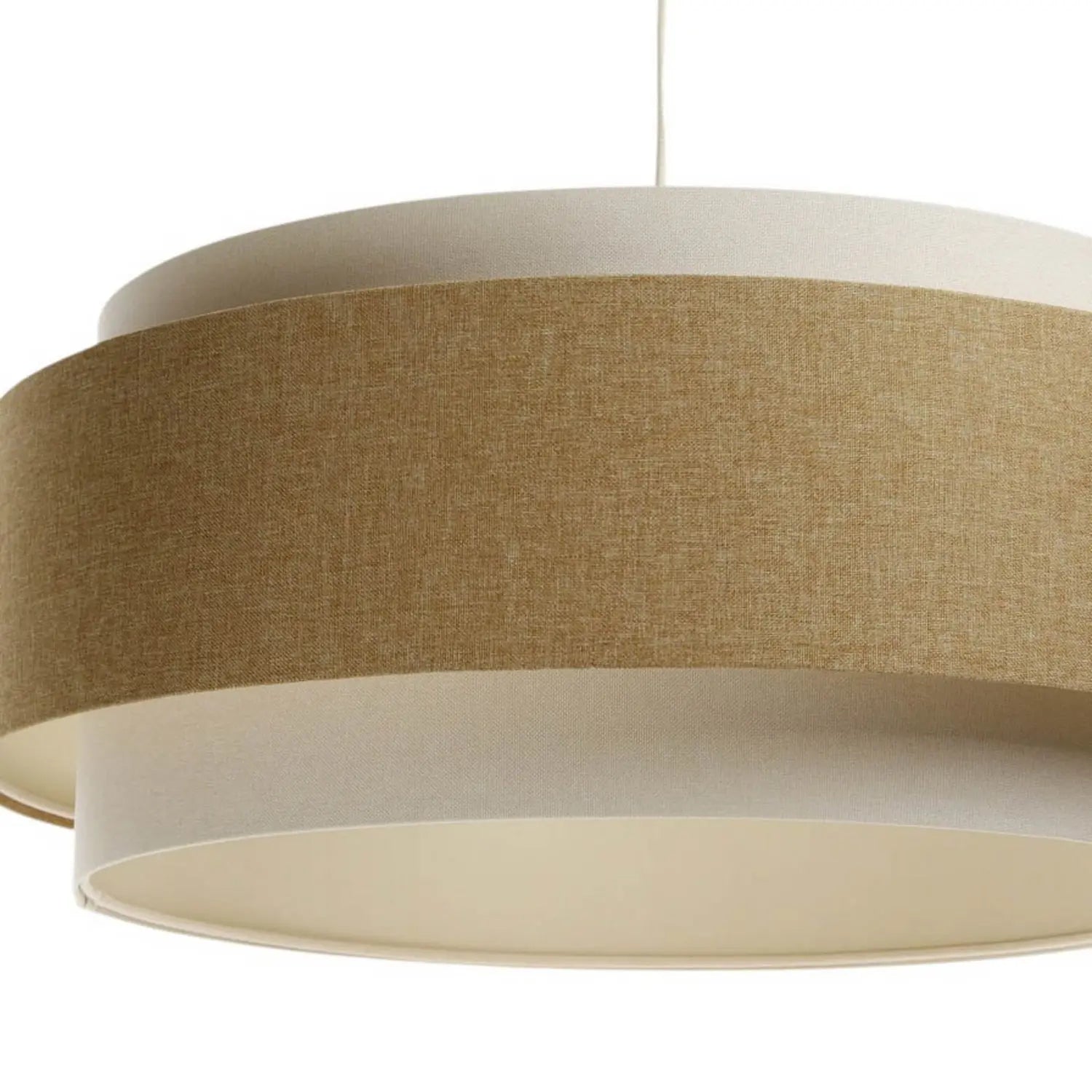 B-Ware Hängeleuchte Boho Elegant Pendelleuchte Textil Lampe Beige Creme ø 60 Cm E27 Led - 5906742030884