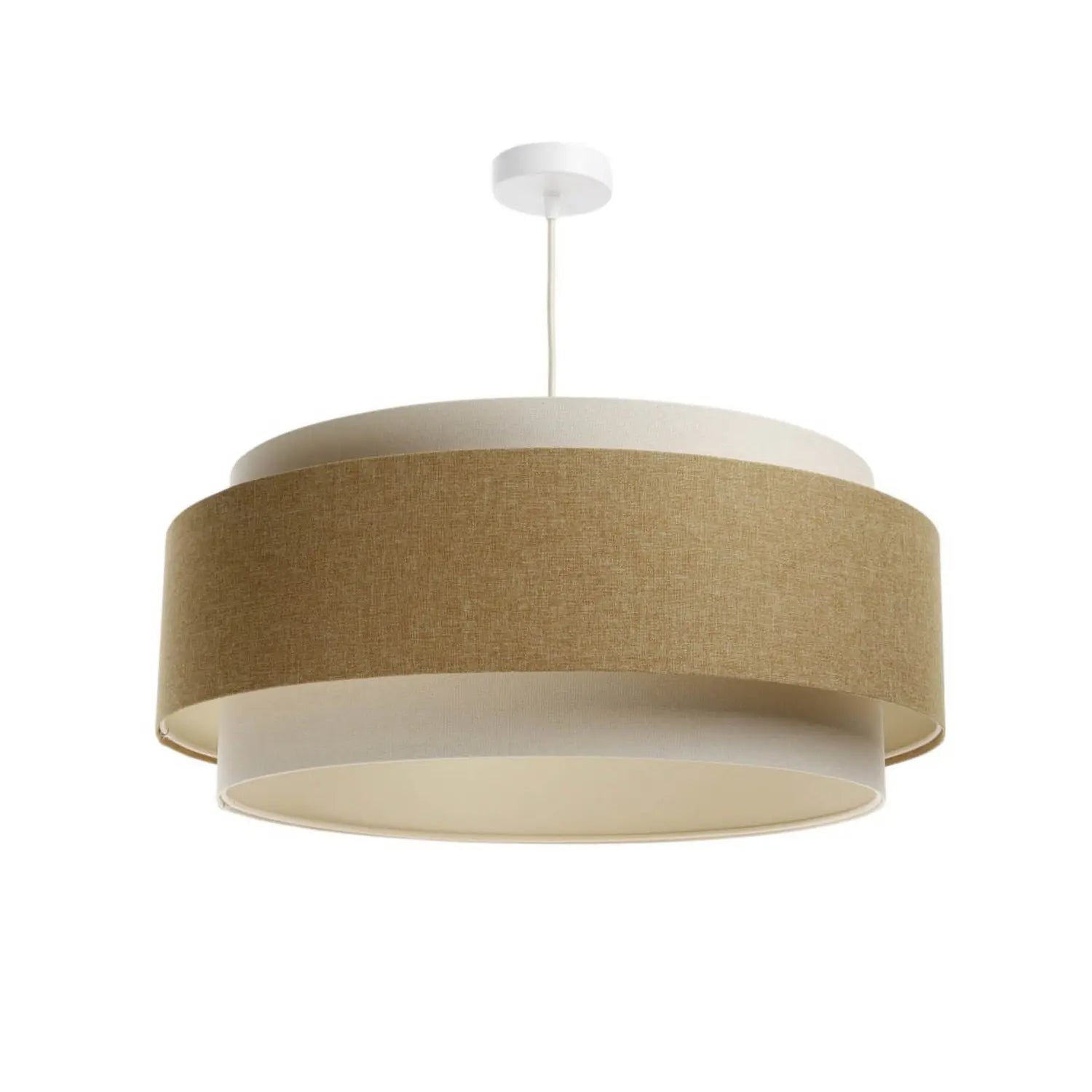 B-Ware Hängeleuchte Boho Elegant Pendelleuchte Textil Lampe Beige Creme ø 60 Cm E27 Led - 5906742030884