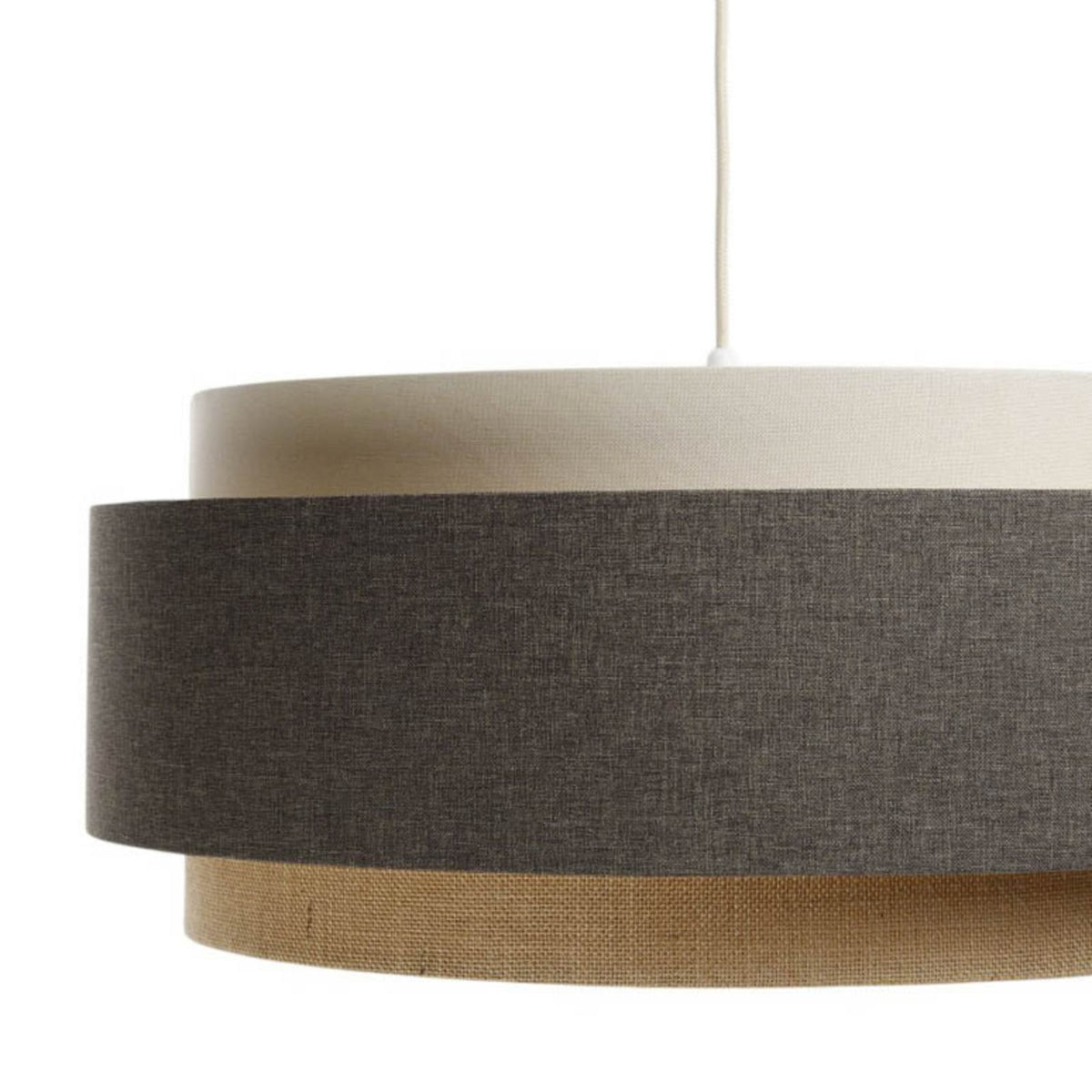 Hängeleuchte Pendelleuchte Boho Elegant Textil Braun Beige Creme Ø 60 cm E27 LED - 5906742030877