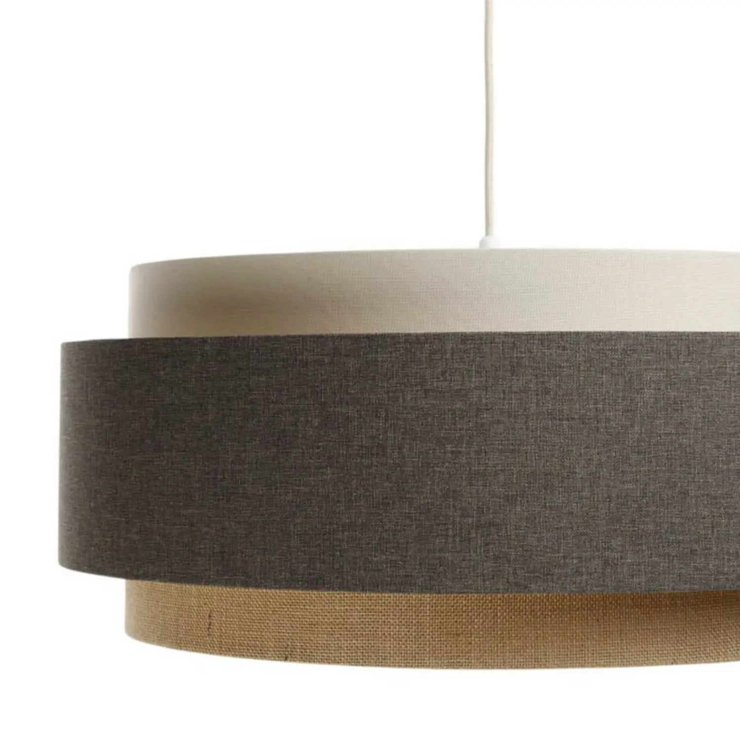 B-Ware Hängeleuchte Pendelleuchte Boho Elegant Textil Braun Beige Creme ø 60 Cm E27 Led - 5906742030877