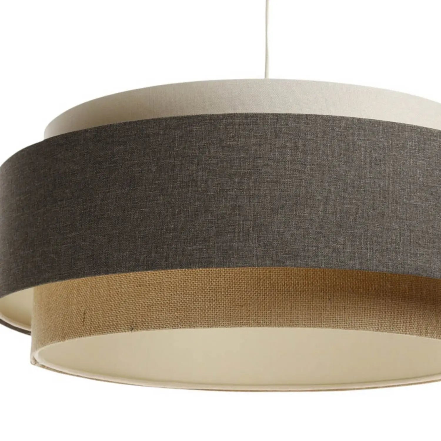 B-Ware Hängeleuchte Pendelleuchte Boho Elegant Textil Braun Beige Creme ø 60 Cm E27 Led - 5906742030877