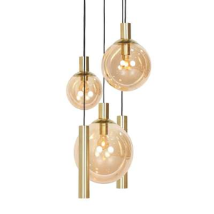 B-Ware Steinhauer Hängeleuchte Bollique 5 Fl. Rund Messing Gu10 E27 Deckenlampe Lampe