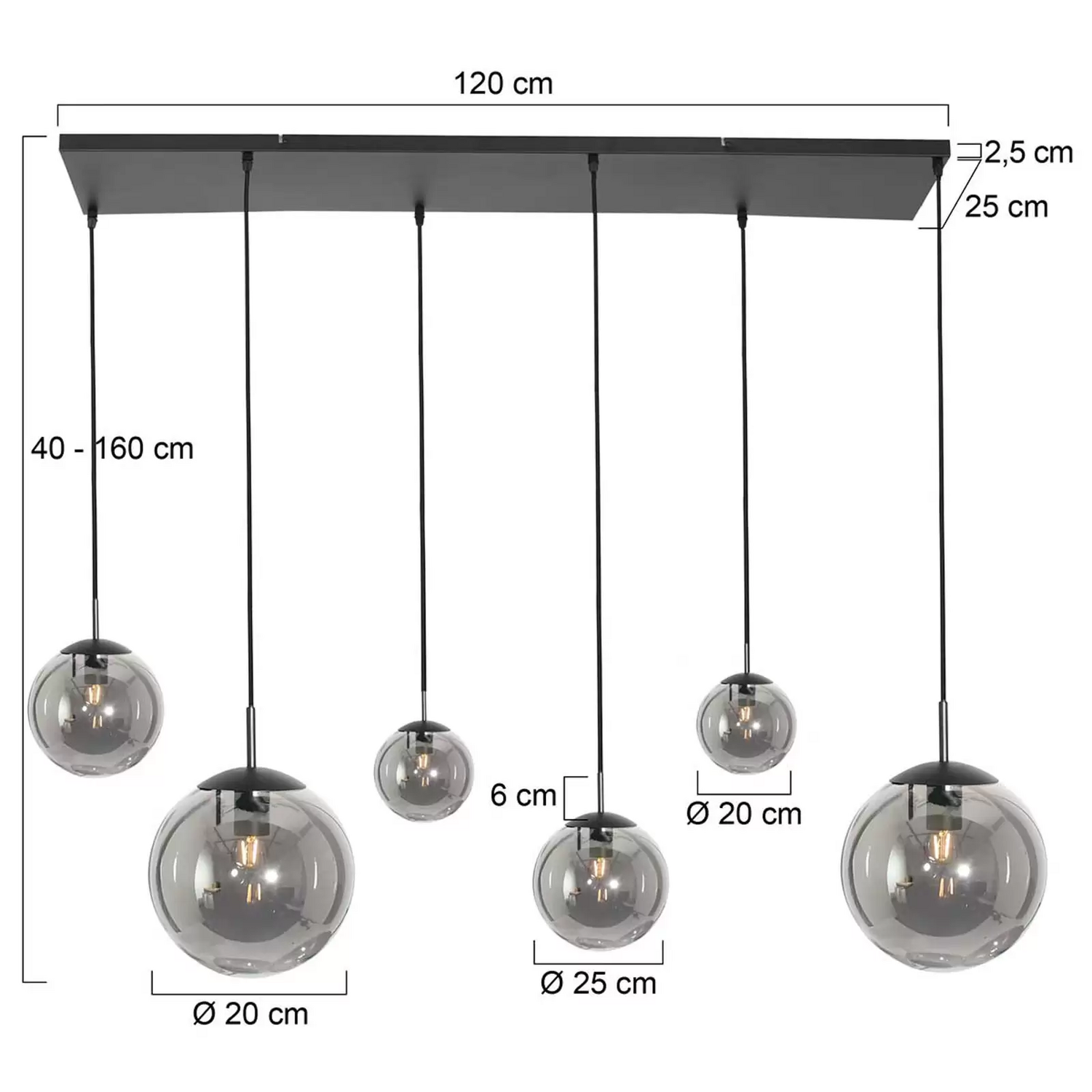 B-Ware Steinhauer Hängeleuchte Bollique Hängelampe Deckenlampe Deckenlicht 6 Flammig - 8712746166422