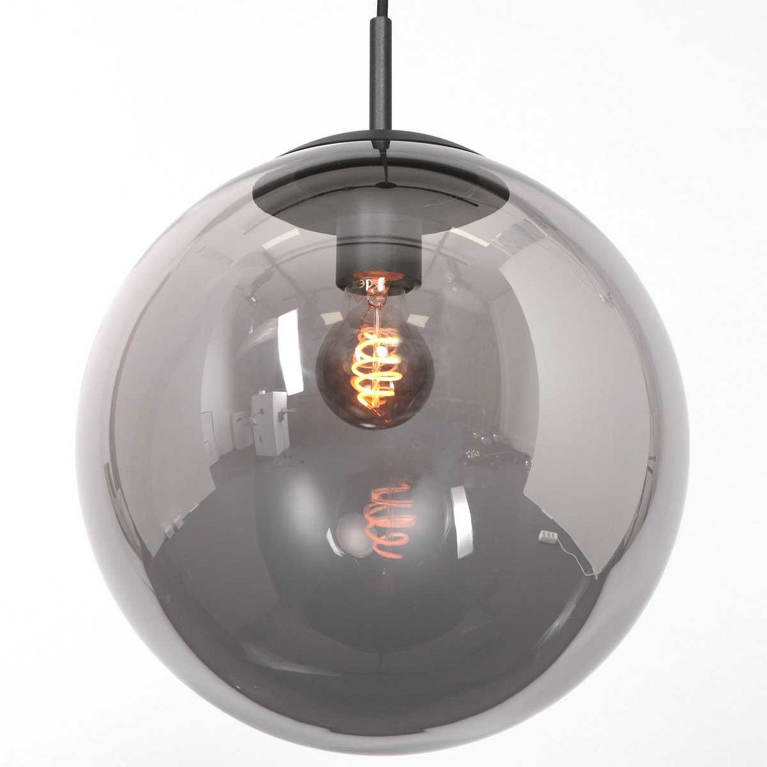 Steinhauer Hängeleuchte Pendelleuchte Kugel Schwarz ø 30 Cm Glas 1 Flammig Lampe B-Ware - 8712746166408
