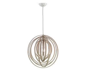 B-Ware Trio Lighting Hängeleuchte Hängeleuchte Lampe Leuchte Boolan Bambusschirm Hellgr