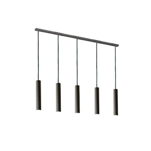 B-Ware Argon Hängeleuchte Brenta Pendelleuchte Deckenlampe Anthrazit Stahl L110cm 5 Flg