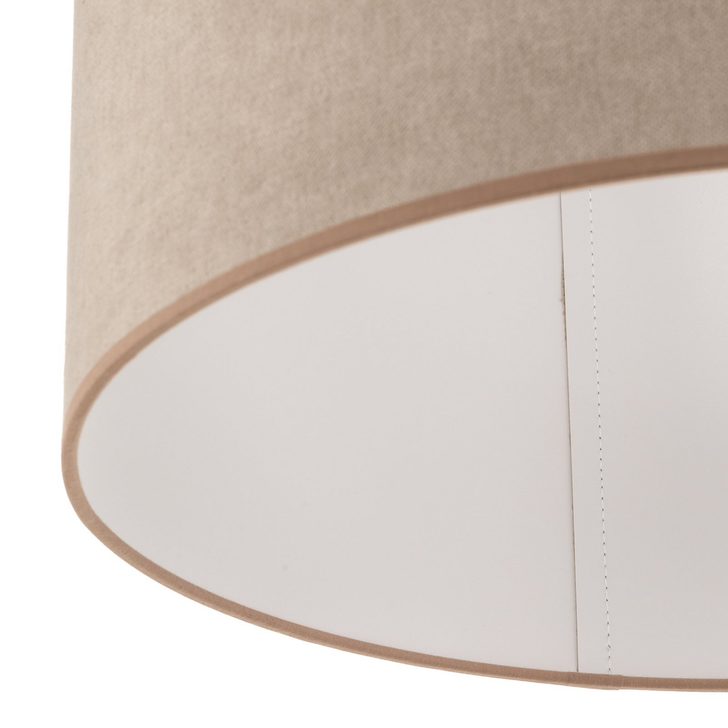 B-Ware Duolla Hängeleuchte Pendelleuchte Lampe Webmuster Beige Textil Kunststoff E27 - 5903689180627