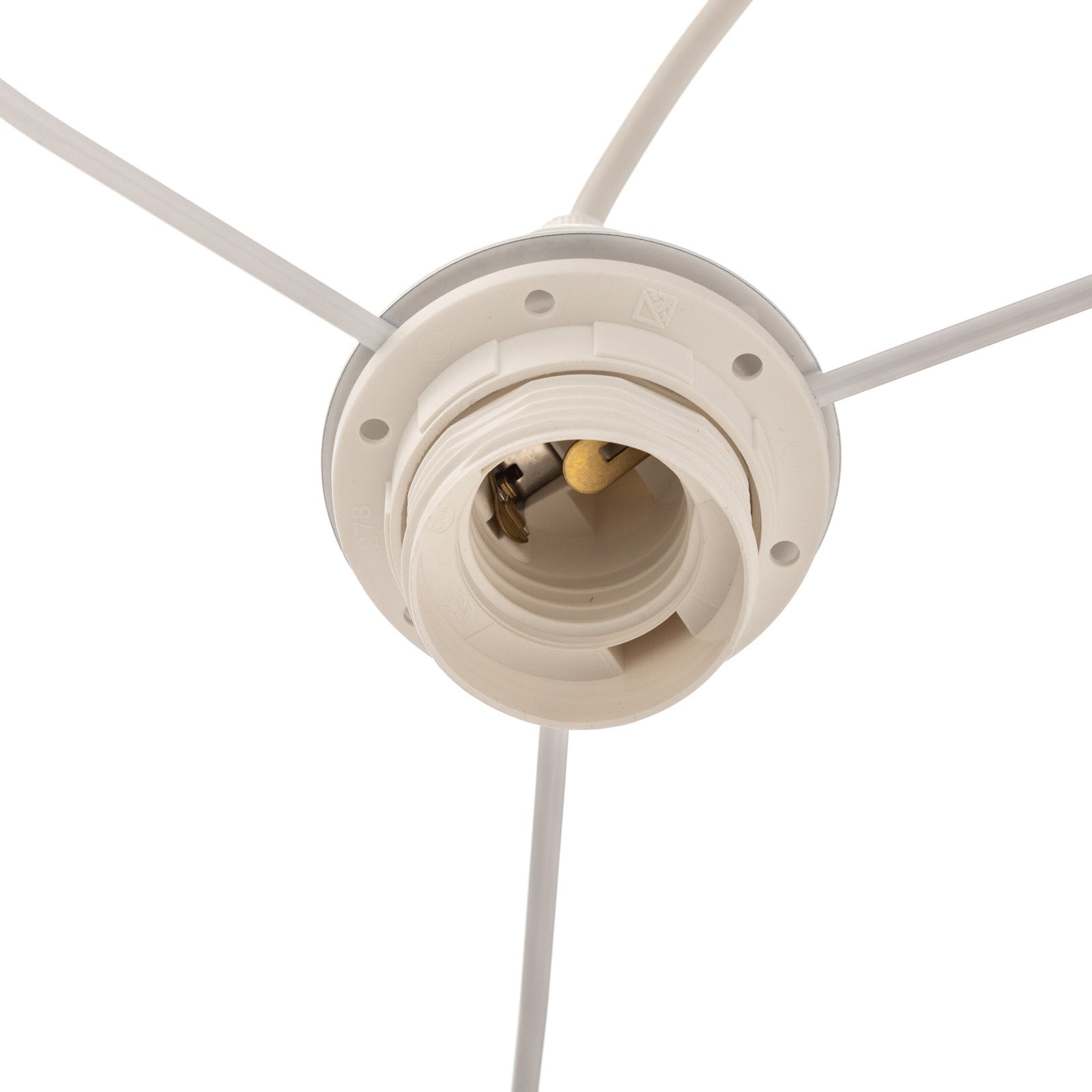 Duolla Hängeleuchte Pendelleuchte Lampe Webmuster beige Textil Kunststoff E27 - 5903689180627