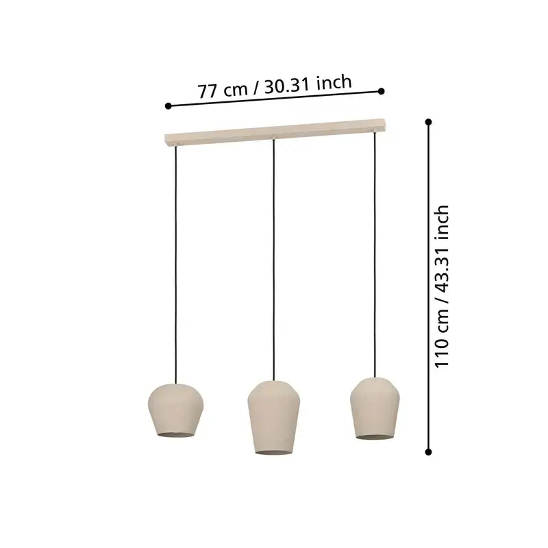 B-Ware Eglo Hängeleuchte Pendelleuchte Cambaito Sandfarben Lampe Leuchte Esszimmer Led
