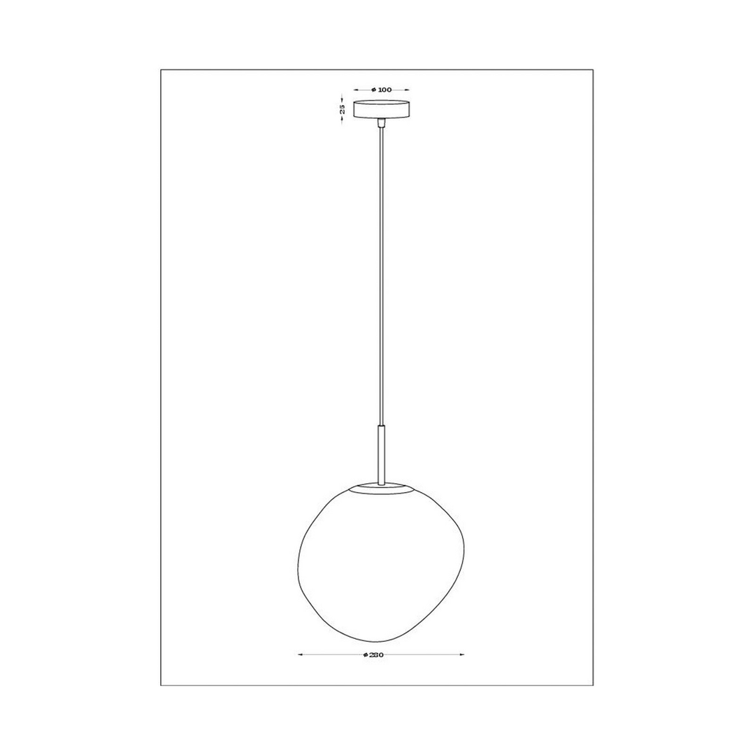 Eco Light Hängeleuchte Pendelleuchte Canopus Violett Glas E27 Durchmesser 28 Cm B-Ware - 4250294323712
