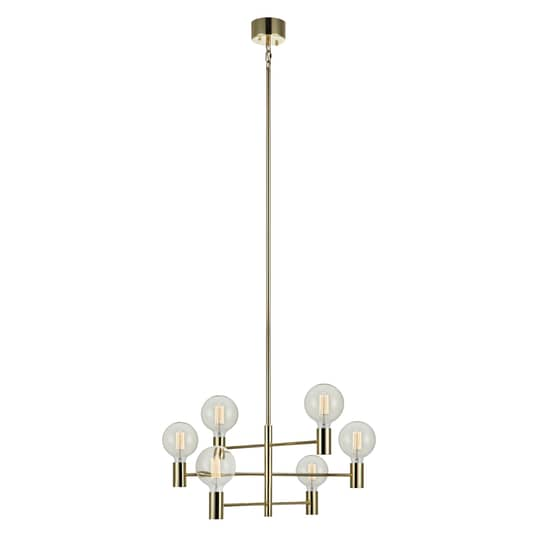 B-Ware Markslöjd Hängeleuchte Capital Messing 6 Flammig Deckenlampe Pendelleuchte E27 - 7330024559301