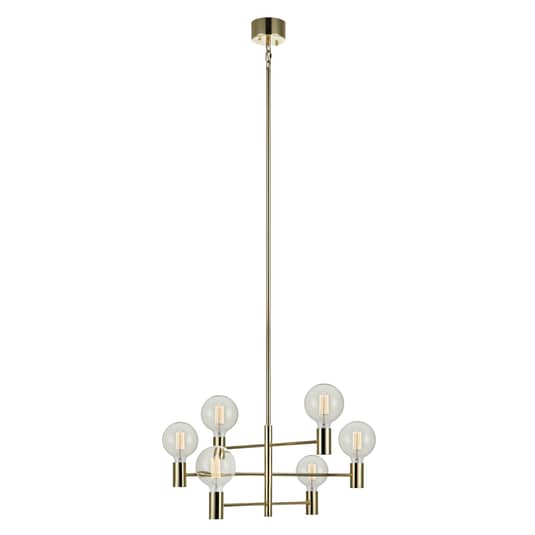 Markslöjd Hängeleuchte Capital messing 6-flammig Deckenlampe Pendelleuchte E27 - 7330024559301