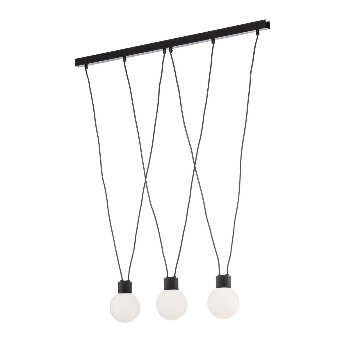 Hängeleuchte Capri Pendelleuchte schwarz Glas Metall 3-flammig dimmbar G9 LED - 5902693788188