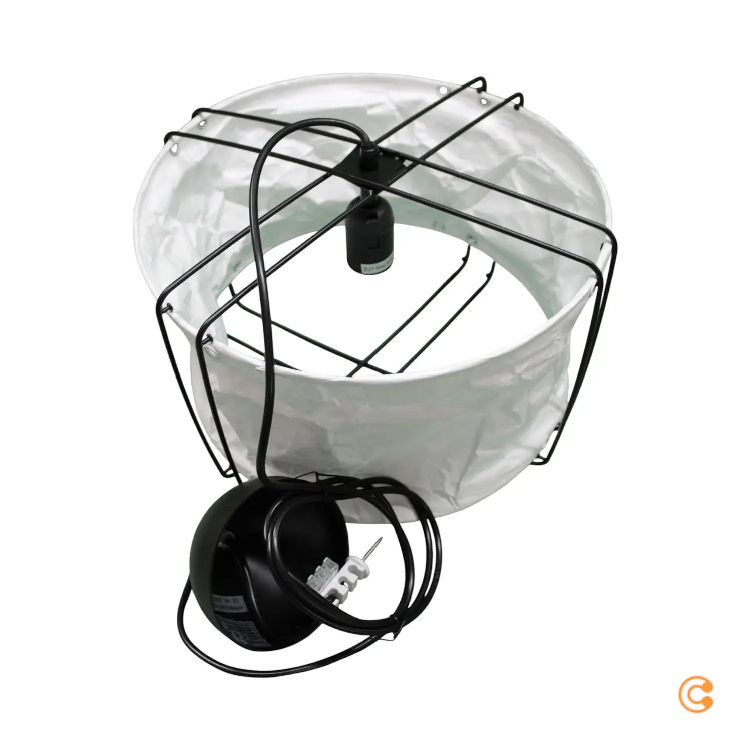 B-Ware Nordlux Pendelleuchte Hängelampe Cardine Weiß Schwarz Textil Metall E27 Led 35cm - 5704924015847
