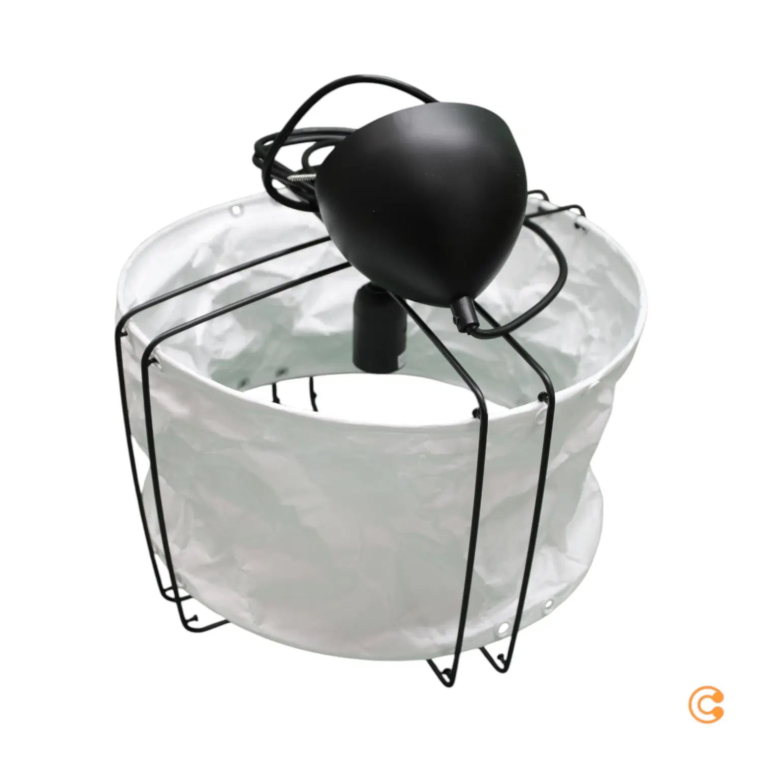 B-Ware Nordlux Pendelleuchte Hängelampe Cardine Weiß Schwarz Textil Metall E27 Led 35cm - 5704924015847
