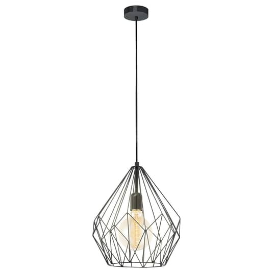 B-Ware Eglo Hängeleuchte Carlton Pendelleuchte Deckenlampe Käfigdesign Leuchte Schwarz - 9002759492571