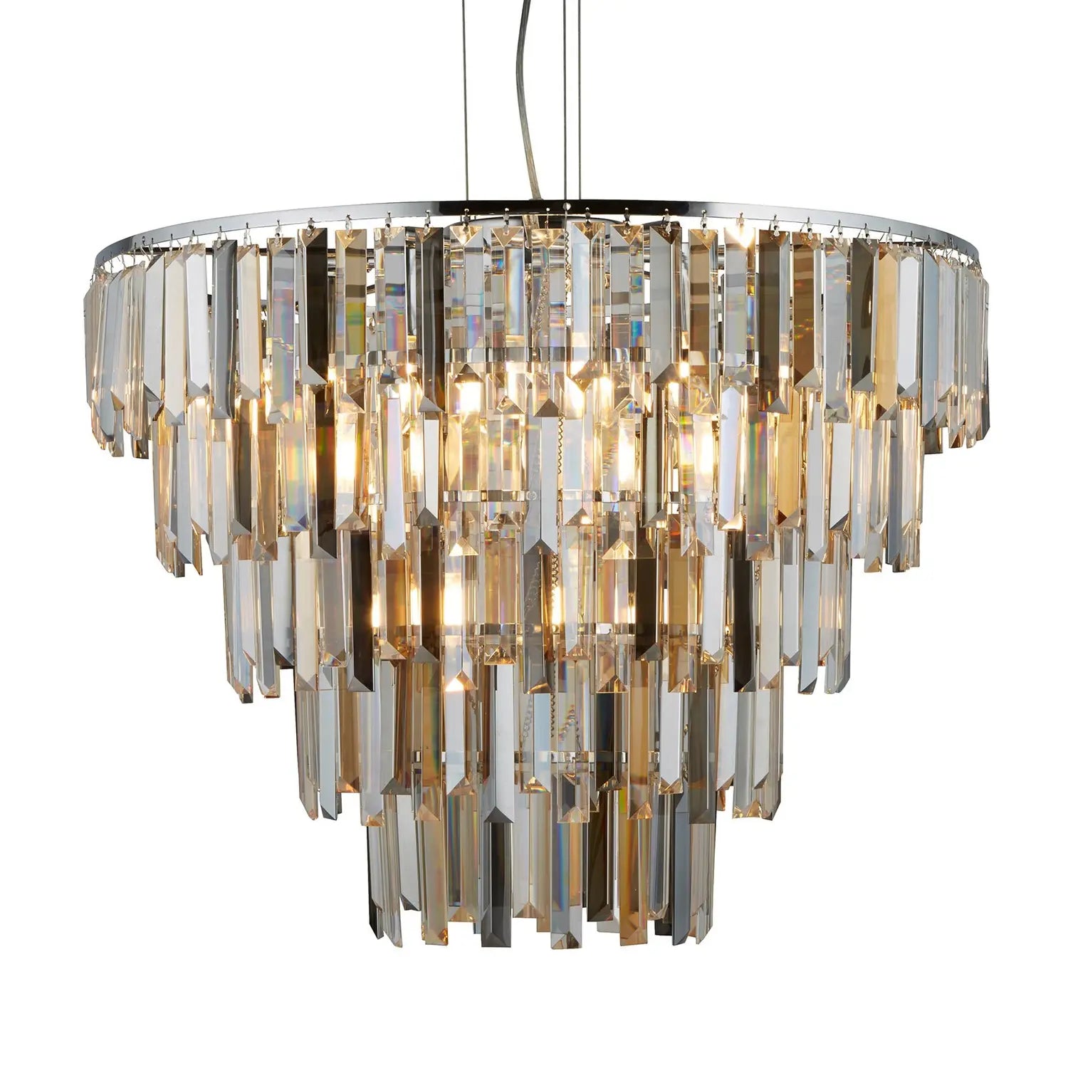 B-Ware Searchlight Clarissa Hängeleuchte Pendelleuchte Kristallen Kronleuchter E14 - 5053423155951