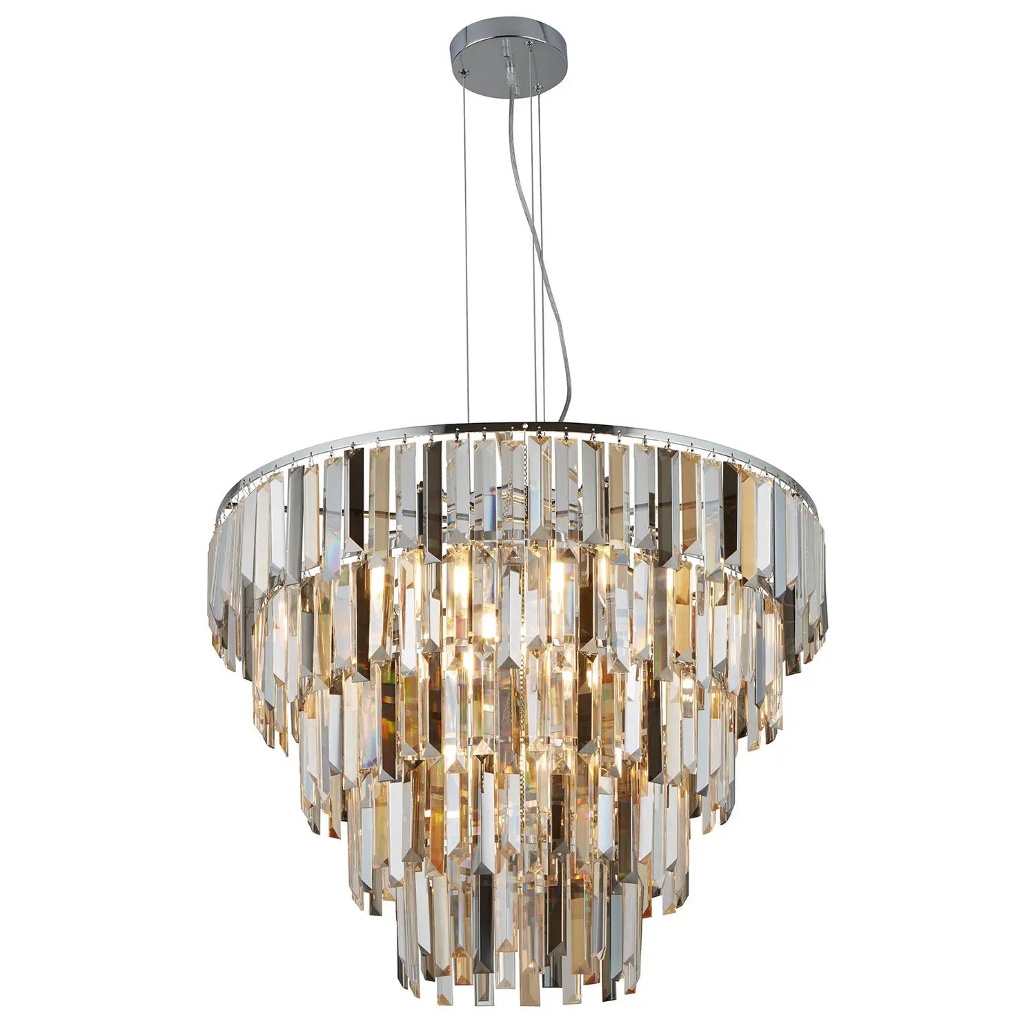 B-Ware Searchlight Clarissa Hängeleuchte Pendelleuchte Kristallen Kronleuchter E14 - 5053423155951