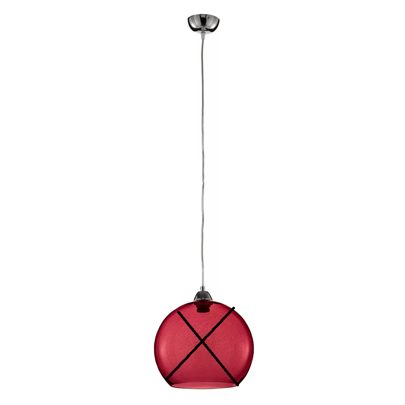 Hängeleuchte Colour Glasschirm Rot Hängelampe Lampe Leuchte Siehe Text/Foto B-Ware - 5903282729971