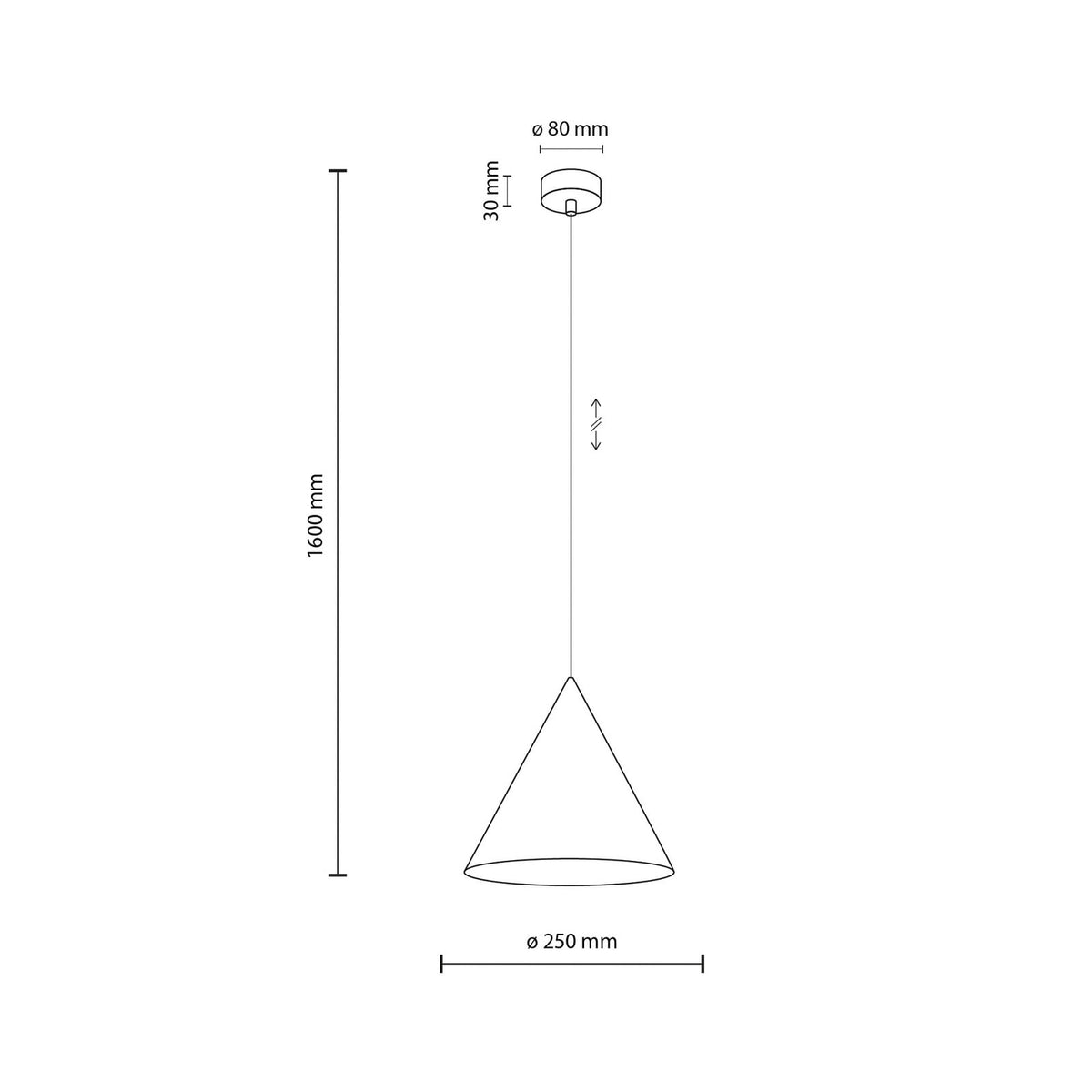 TK-Lighting Hängeleuchte Pendelleuchte Cono Sand Stahl E27 LED Ø 25 cm 1-flammig - 5906135106202