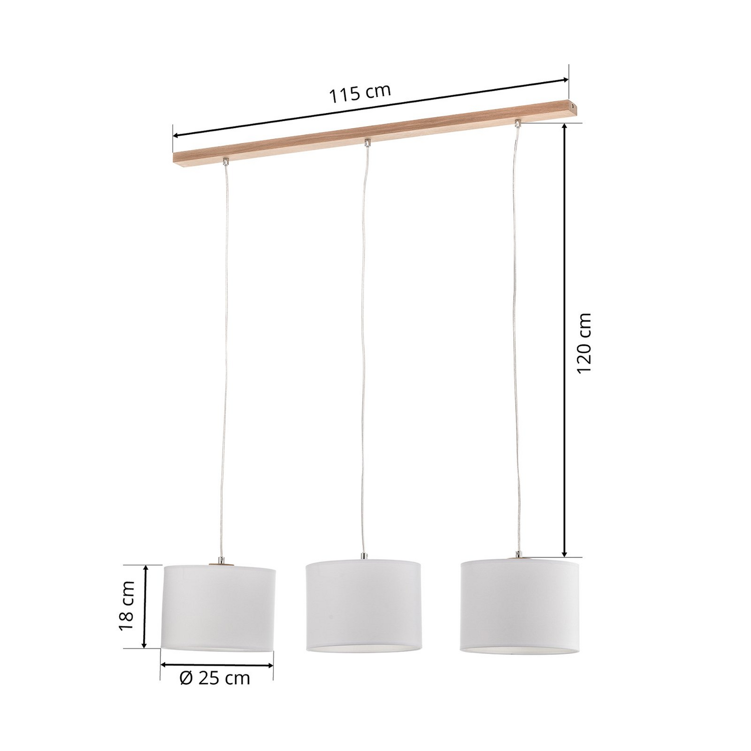 B-Ware Euluna Hängeleuchte Corralee  Deckenlampe Pendelleuchte Leuchte Weiß Dreiflammig - 5907642763810