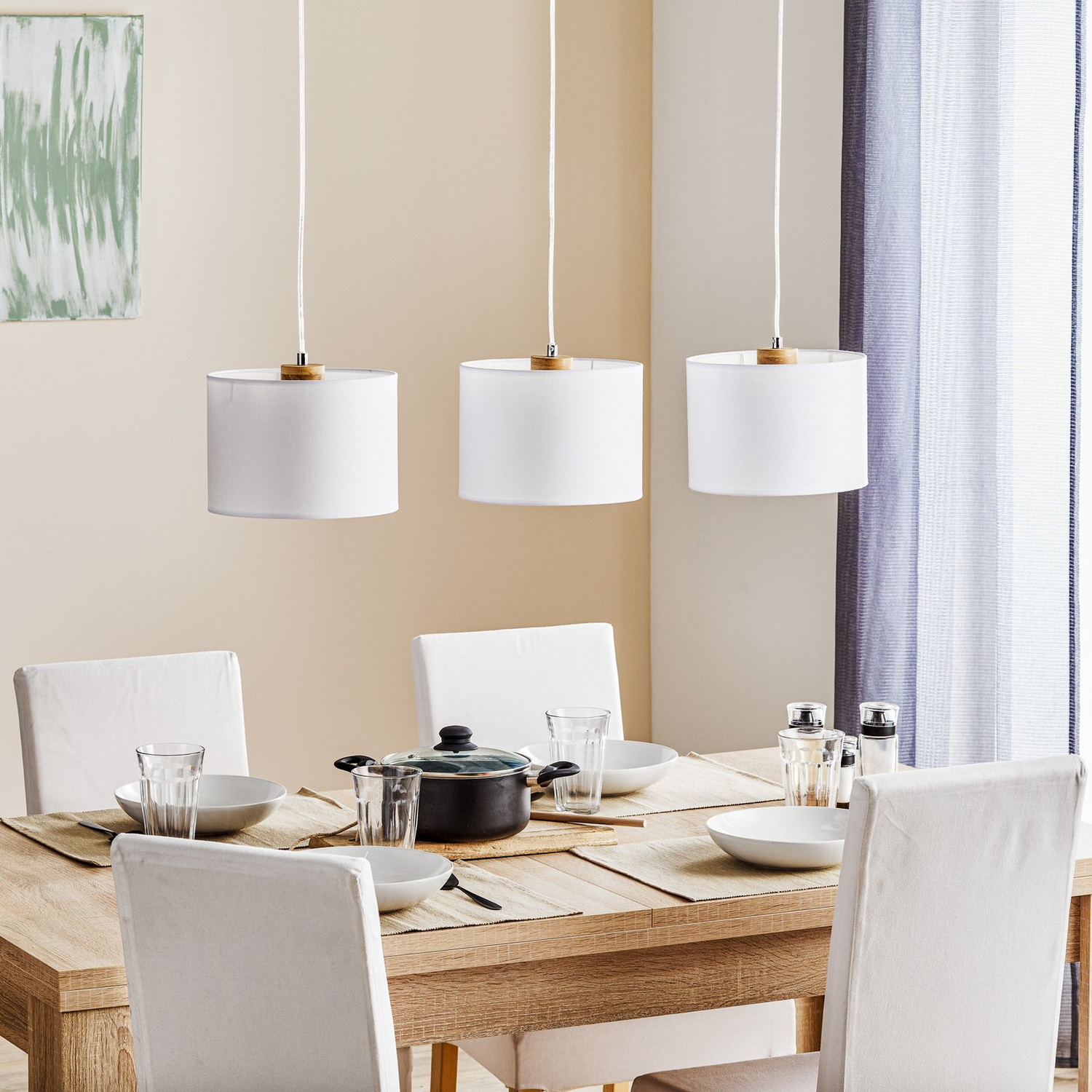 B-Ware Euluna Hängeleuchte Corralee  Deckenlampe Pendelleuchte Leuchte Weiß Dreiflammig - 5907642763810
